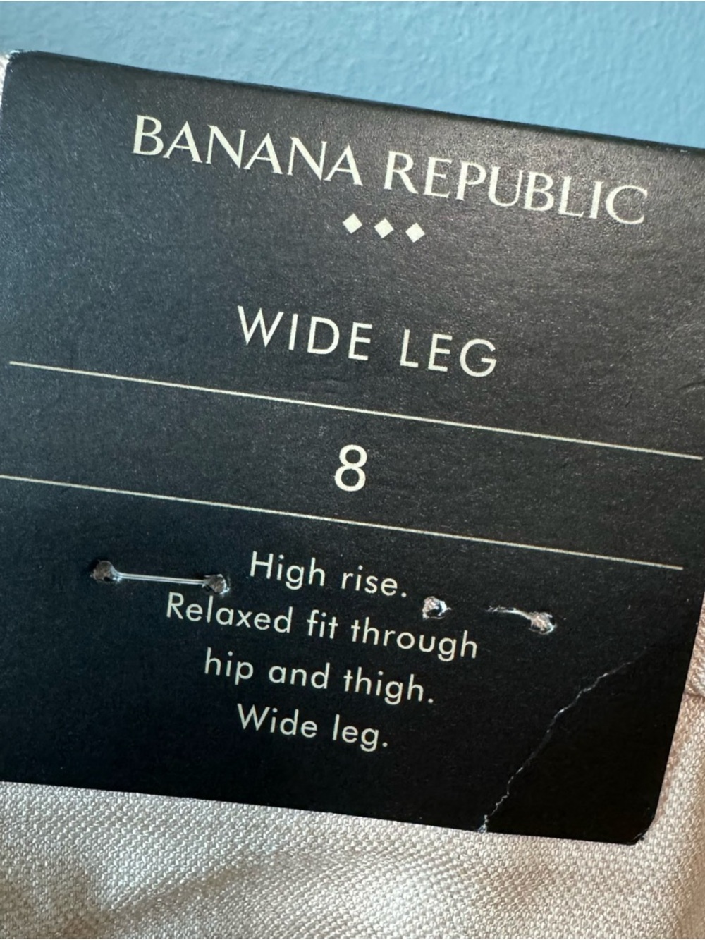 Banana Republic High Rise Pleated Wide Leg Trousers Pink Classpin. NWT 8 (31X31) - Picture 9 of 14